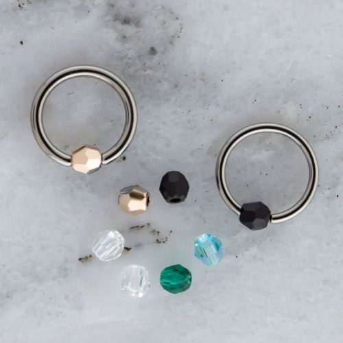 Multi faceted Round Captive Bead 3mm