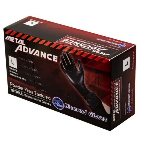 Advance Nitrile 5.5-mil Exam Gloves Black 