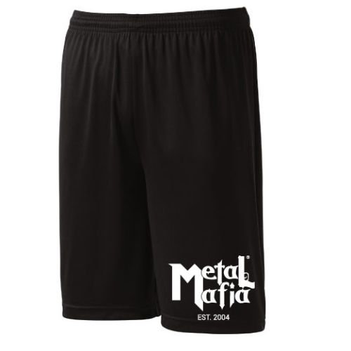 BLACK METAL MAFIA PRINTED SPORT TEK POSICHARGE SHORTS 