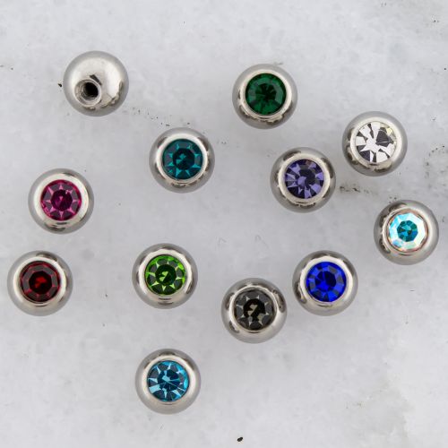 STEEL EXTERNALLY THREADED GEM BALL ASSORTMENTS