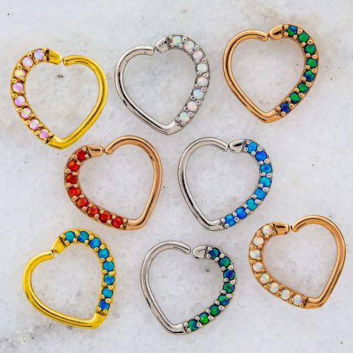 OPAL HEART SEAMLESS RING