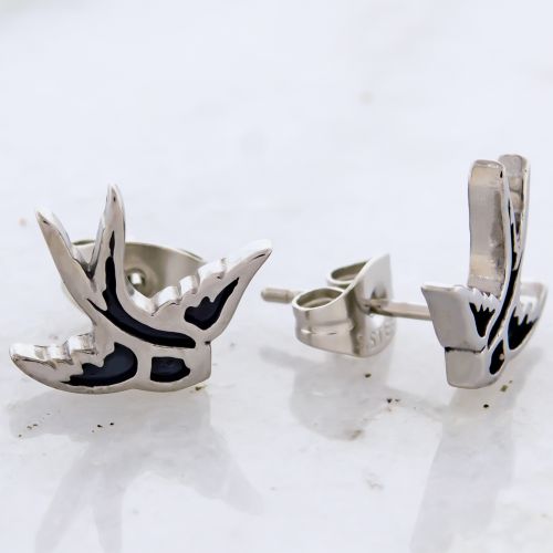 PAIR EARRING STUD SPARROW