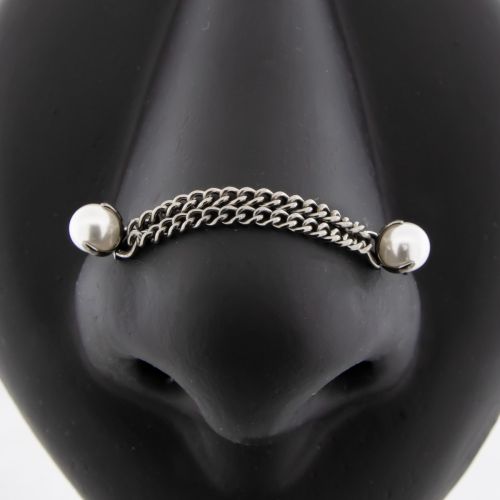 Titanium Threadless Nose Chain Curation - Lucienne
