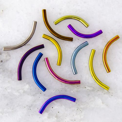 TITANIUM THREADLESS CURVED BARBELLS