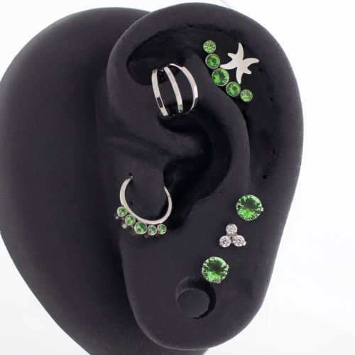 Titanium Threadless- Astrology/ Pisces- Ear Curation