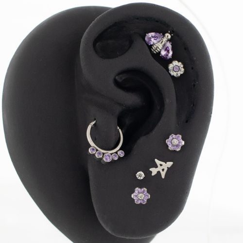 Titanium Threadless- Astrology/ Sagittarius- Ear Curation