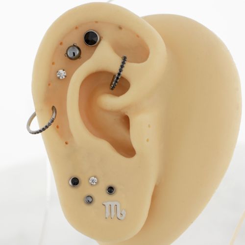 Titanium Threadless- Astrology/ Scorpio- Ear Curation