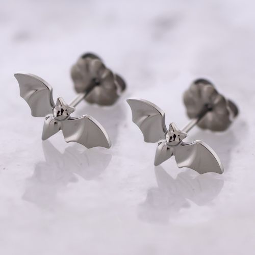 Titanium Threadless Earring Studs w/ Bat End