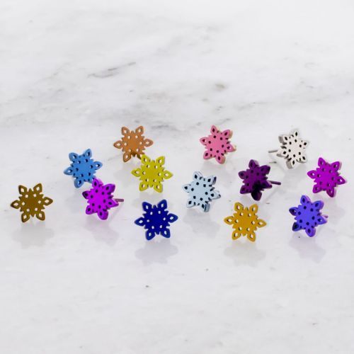 Titanium Threadless End Snowflake End